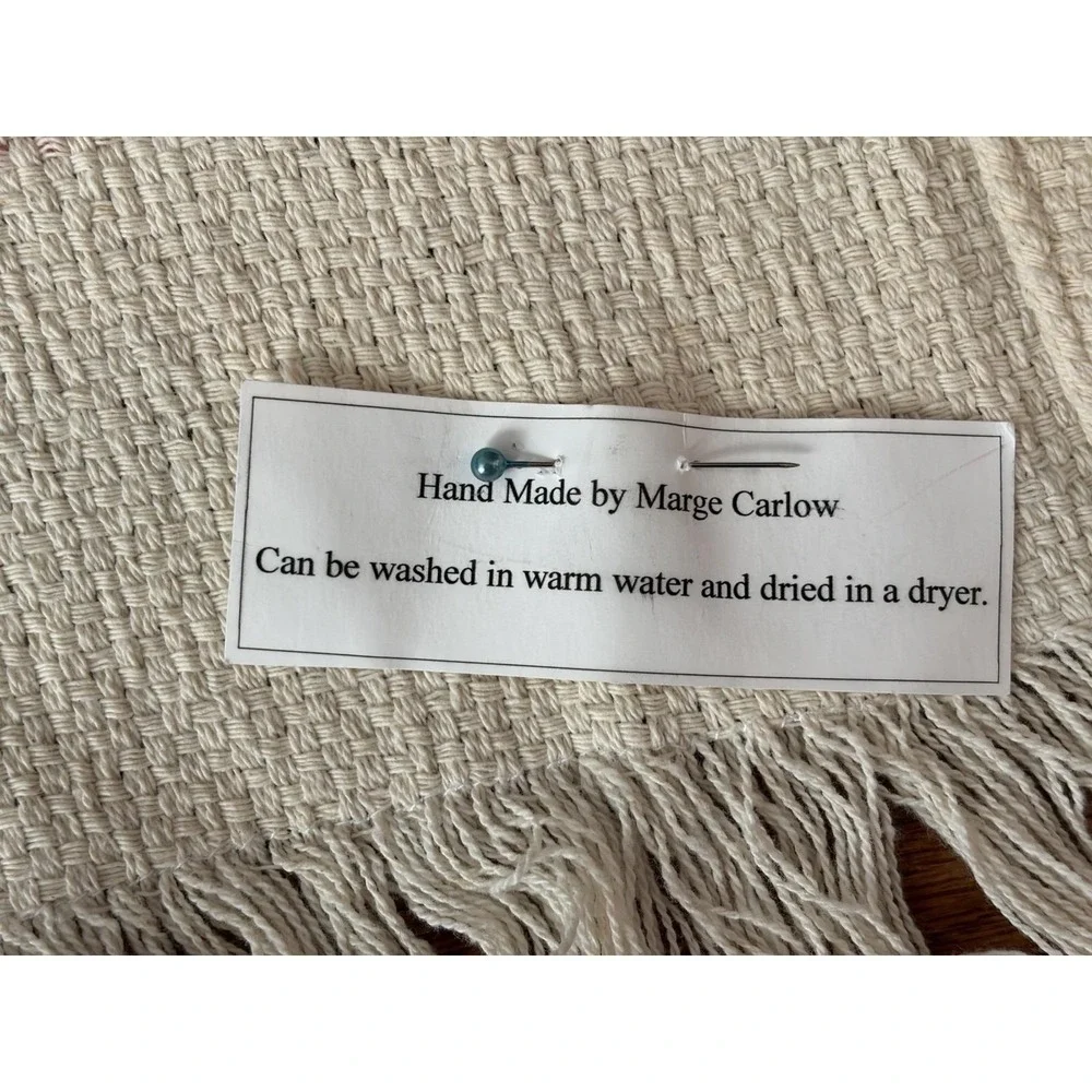 Handwoven Scandinavian Inspired Wall Hanging/Throw Signed‎ Textile 40x60 BOHO